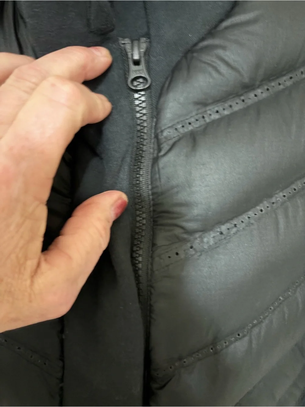 Nike Black Quilted Puffer Jacket with High Collar